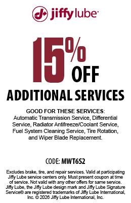 Jiffy Lube Additional Services Coupon